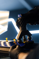 Paintless repair with glue pulling lifts metal dents carefully without harming car paint. The glue...