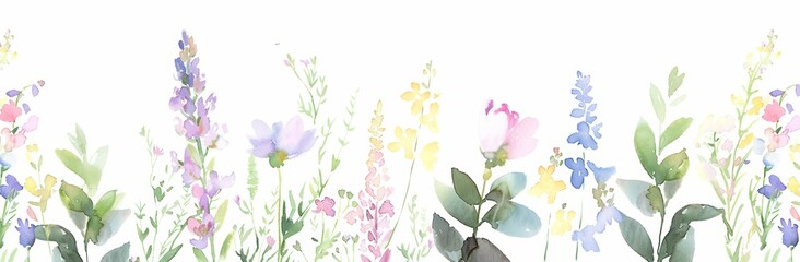 wheat field with flowers