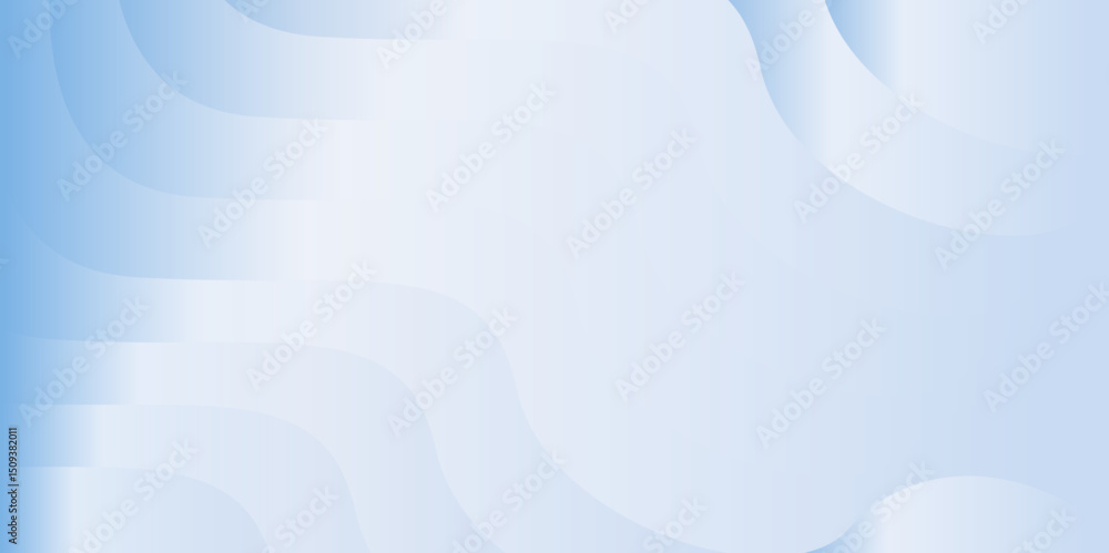 Poster light blue gradient background featuring soft curves and subtle color variations, creating a smooth and calming abstract design for banner, wallpaper, template.