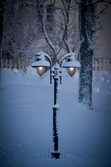 Iles Lofoten, lampadaire, Norv&egrave;ge