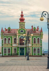 Recreated modern Gothic-style building in Yoshkar-Ola