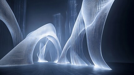 Architectural structural abstract background with modern geometry and minimal designs 