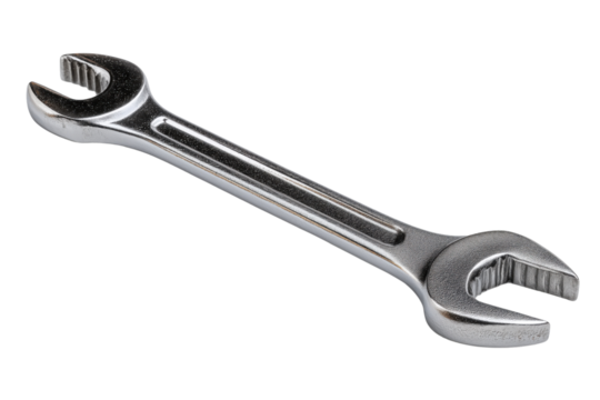 Metal wrench isolated Isolated on transparent Background, perfect for tool and repair themes.