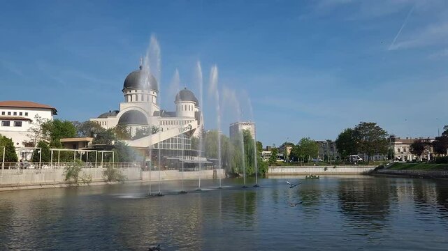 ARAD, ROMANIA - MAY 3. 2025: The Holy Trinity Cathedral in Arad city