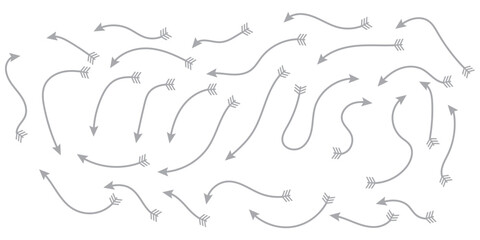 Hand drawn line chalk brush stroke arrow icon set. Chalk crayon underline, check mark, scribble and texture in rough hand sketch style. Drawn heart, frame, star design shapes. Vector illustration