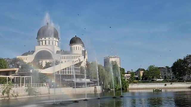 ARAD, ROMANIA - MAY 3. 2025: The Holy Trinity Cathedral in Arad city