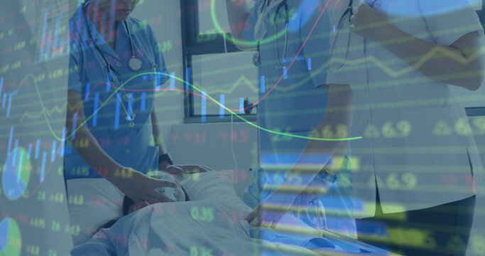 Image of data processing over diverse doctors with patient