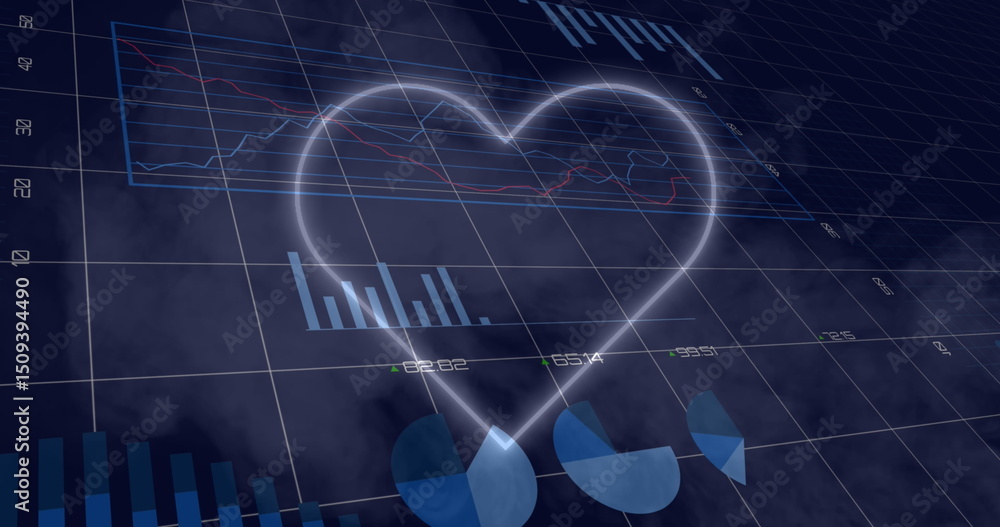 Poster image of data processing over heart