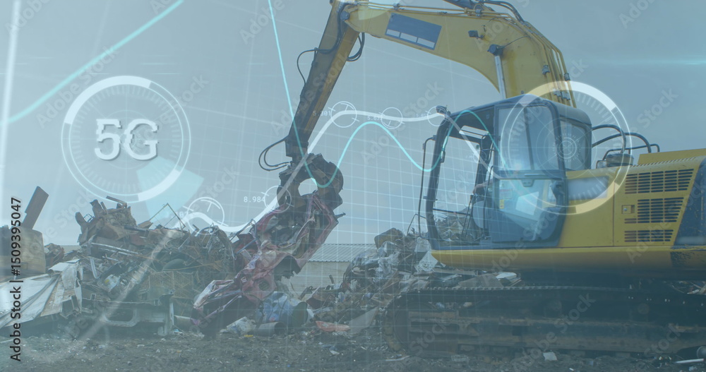 Poster image of data processing over rubbish dump