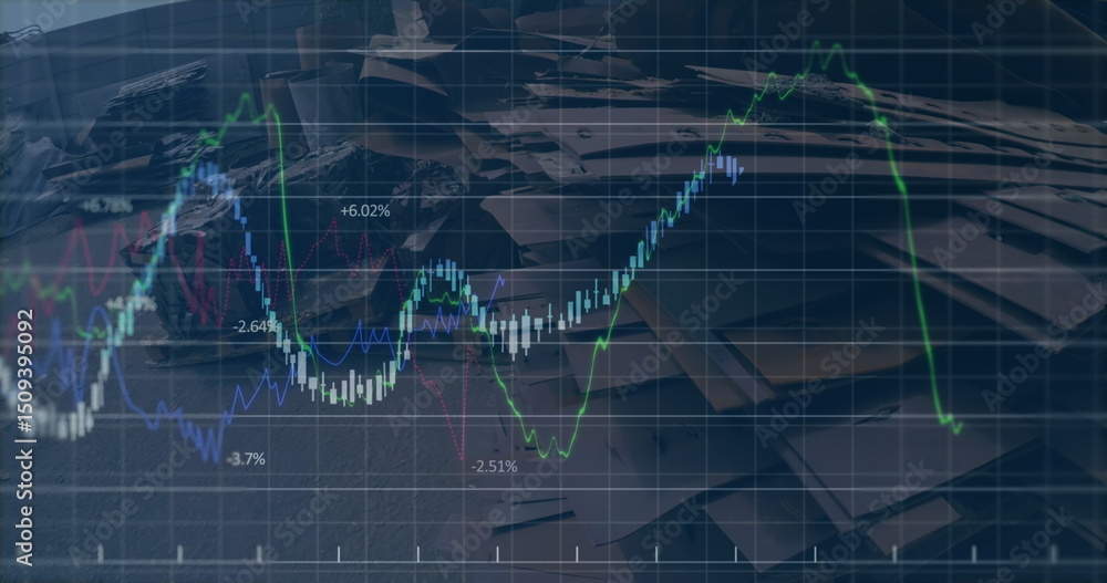 Poster image of data processing over rubbish dump