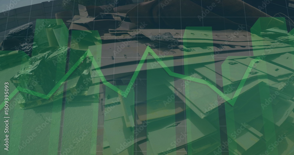 Poster image of data processing over rubbish dump