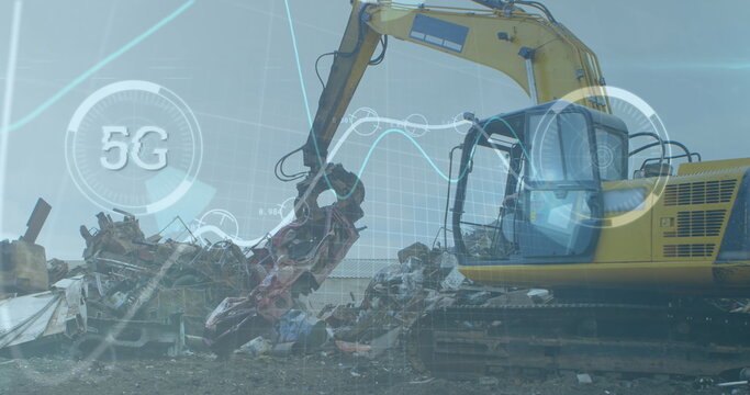Image of data processing over rubbish dump