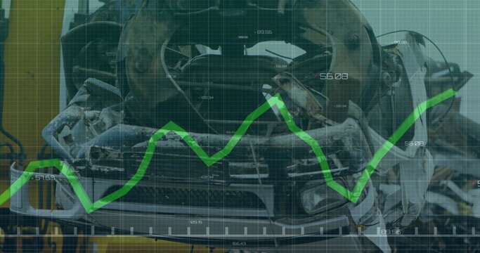 Image of data processing over rubbish dump