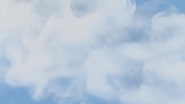 Serene abstract sky painting animated overlay, transparent 4K video, alpha channel, ProRes 4444