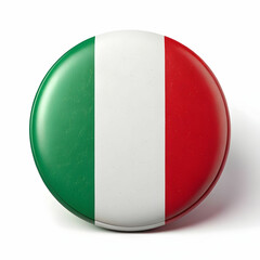 the flag of Italy on a white 3d background