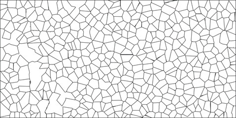 Abstract cellular pattern illustration with black outlines on white background for design projects