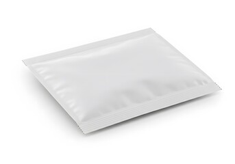 Blank white plastic pouch