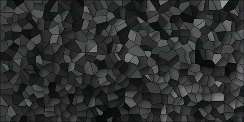 Abstract geometric mosaic pattern in shades of gray creates a modern and elegant background design