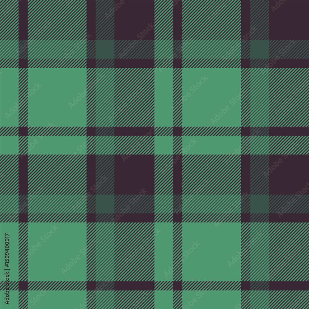 Aufkleber classic tartan pattern in green and deep purple. timeless textile design with intersecting stripes. 