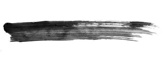 Hand drawn sketch of a pencil. Black watercolor brush set for your design. Brush stroke and texture smear brush on a white background. 