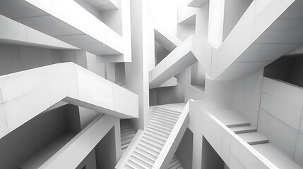 Architectural structural abstract background with modern geometry and minimal design 