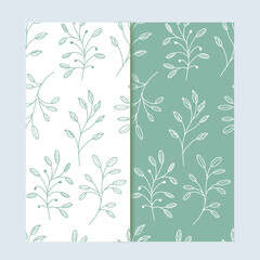 Botanical Leaves Pattern Vector