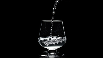  Studio Shot of Pouring Water into Glass

