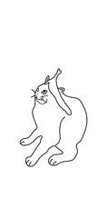 cat banana funny illustration line art hand drawn meme