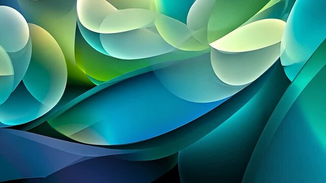 Abstract flowing shapes; vibrant colors; digital art; background design