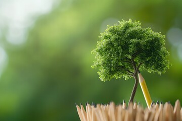 Green tech in education Digital learning, sustainability focus concept Ecoawareness, green future high resolution   for isolate image