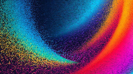Rainbow circle patten black background, poster banner backdrop, power point background