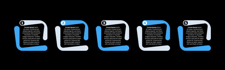 Very simply infographic design with 5 options or steps. Infographics for business concept.