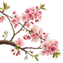 Obraz premium Tree branch flower Photo Overlays, Summer spring painted overlays, Photo art, png 