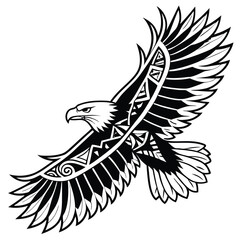 Adobe Illus"Fierce Eagle in Flight – Ethnic Pattern Animal Vector"

trator Artwork