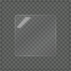 Transparent Glass Overlay for Web, App, and UI Design – Realistic Vector Glass Effect PNG for Photoshop and Illustrator Projects