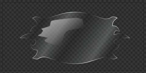 Transparent Glass Overlay for Web, App, and UI Design – Realistic Vector Glass Effect PNG for Photoshop and Illustrator Projects
