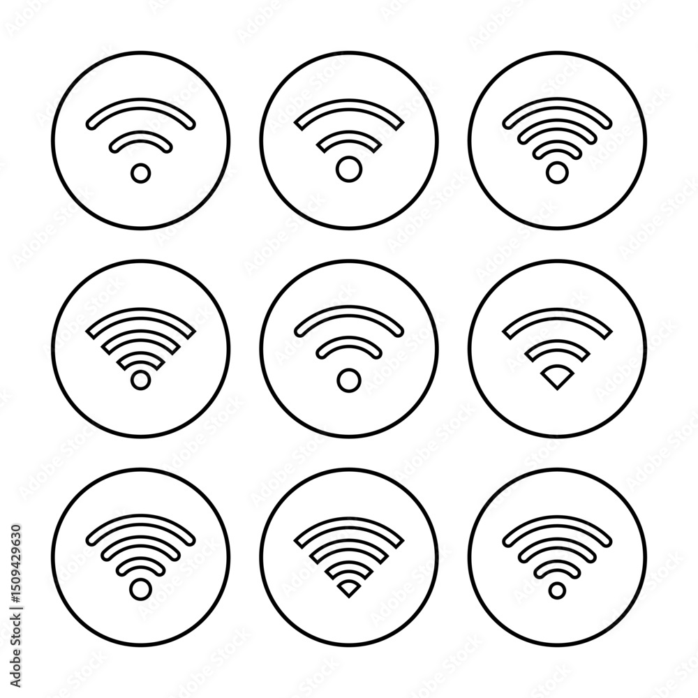 Poster wifi icon vector. signal vector icon. wireless icon vector