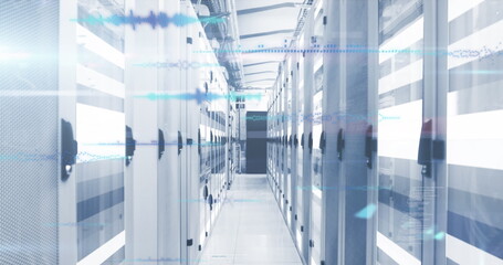 Image of data processing over computer servers