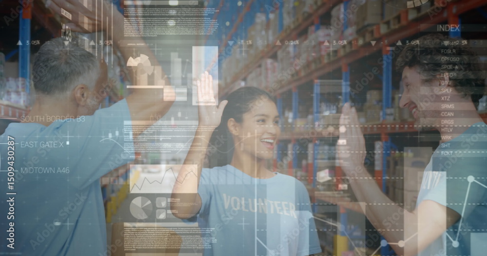 Poster image of data processing over people keywords and data warehouse