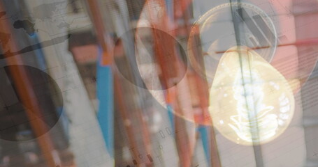 Image of data processing over warehouse