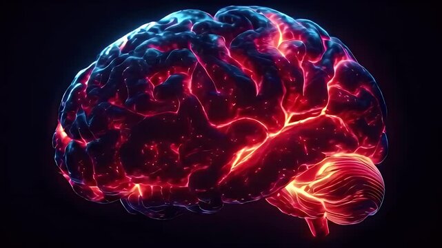 Visualizing Brain Activity with Bright Neural Network Flashes and Dynamic Movements