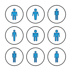 Man icon vector. male icon vector. human symbol