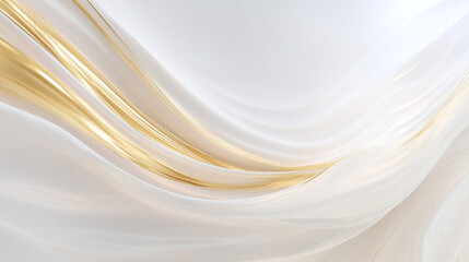 白と金の流れるような背景デザイン

