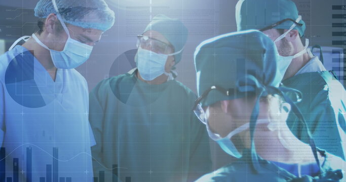 Statistical data processing over team of diverse surgeons performing operation in operation theatre - Powered by Adobe