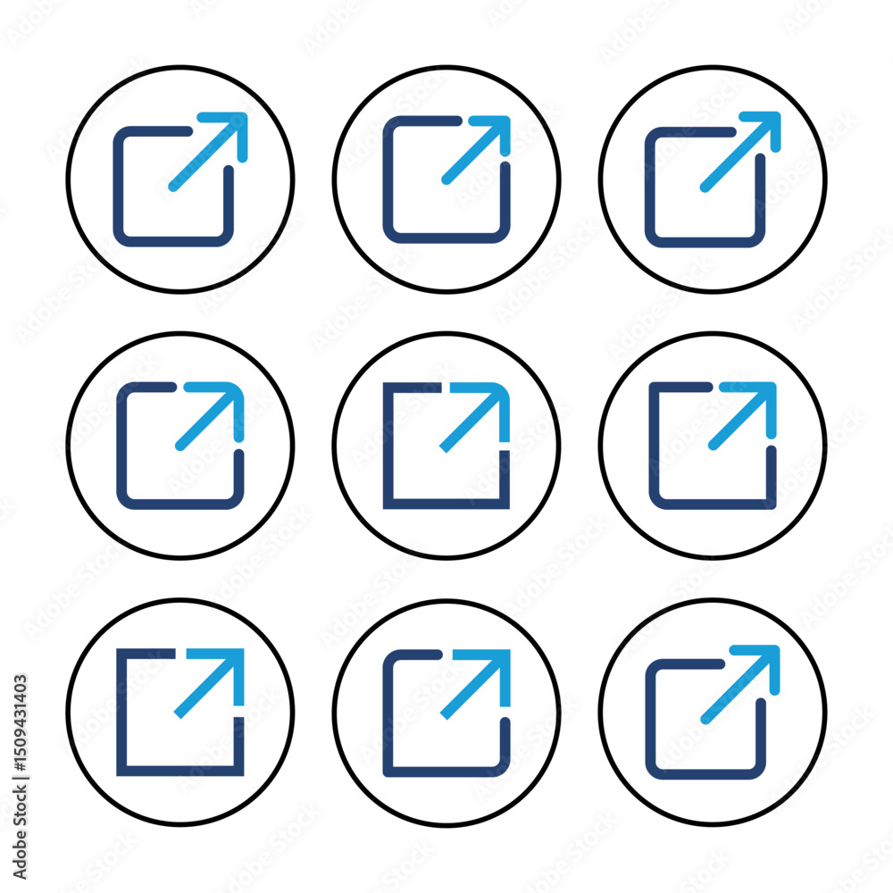 Poster external link icon vector. link icon vector. hyperlink symbol