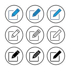 Edit icon vector. edit document icon. edit text icon. pencil. sign up