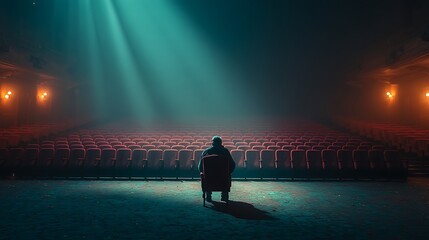 silhouette of a man in the night