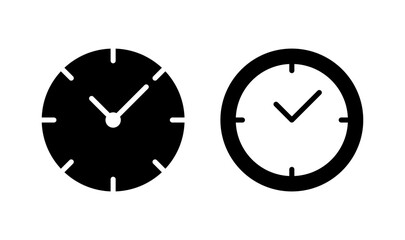 Clock icon logo design. Time sign and symbol. watch icon