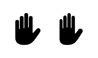 Hand icon logo design. hand sign and symbol. palm