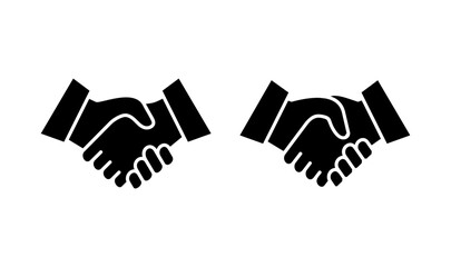 Handshake icon logo design. business handshake sign and symbol. contact agreement